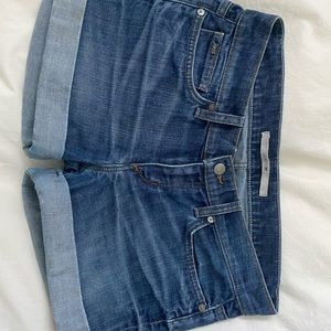 Cuffed Denim Shorts